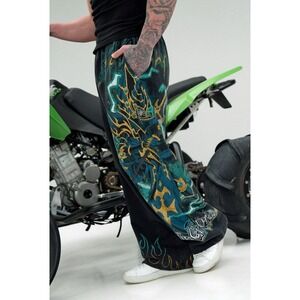 YoungLA x Yu-Gi-Oh!® Sweats Flaming Paladin LARGE Men's BAGGY No Cuff Sweatpants